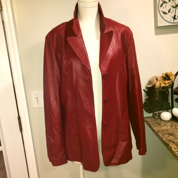 WilsonsLeather red sports coat jacket - Picture 9 of 16
